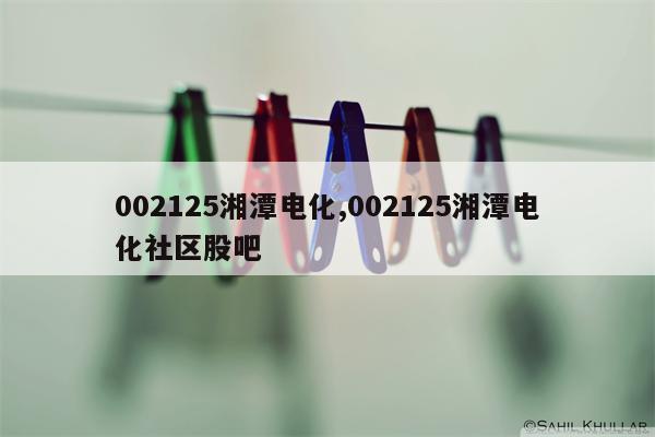 002125湘潭电化,002125湘潭电化社区股吧